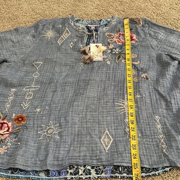 NWT! Johnny Was XL Umoya effortless scarf back blouse. - Picture 11 of 13